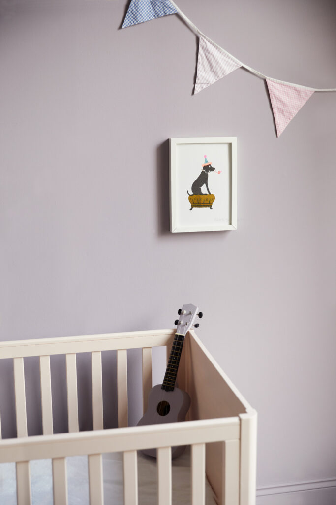 Keep nursery colour schemes simple with Inglenook and Peach Baby